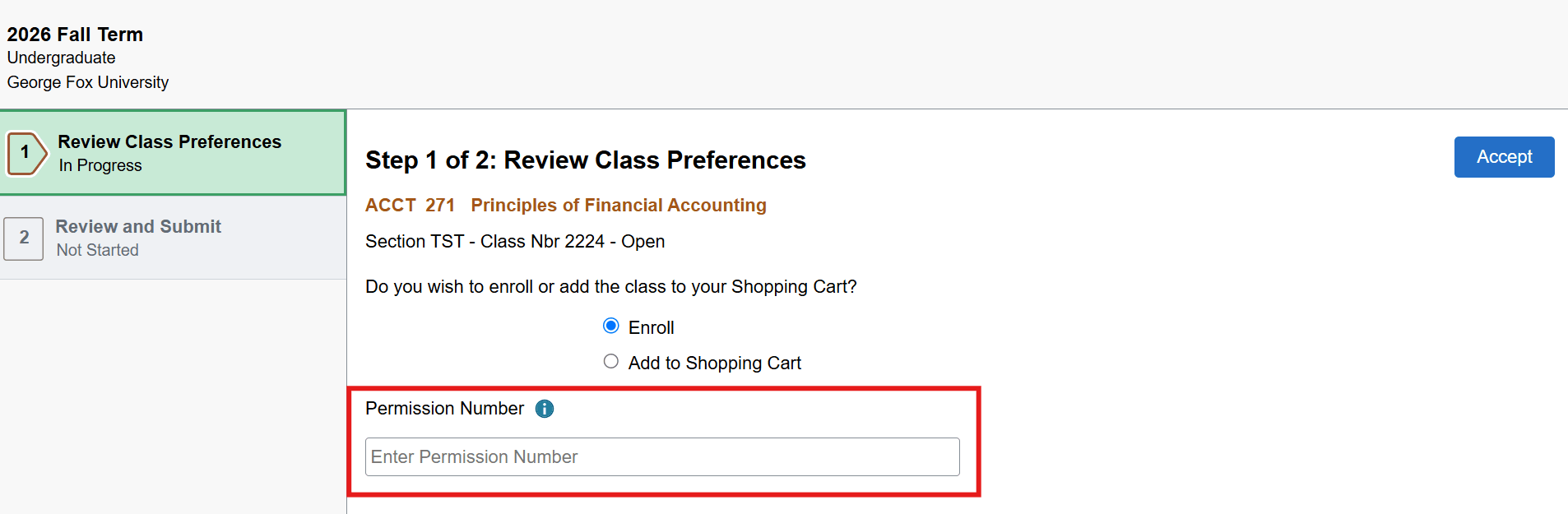 Textbox to add a permission number into if needed