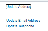 Update address, email, or phone number options listed