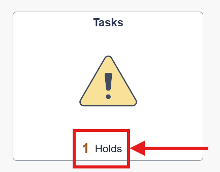 Arrow pointing to task tile