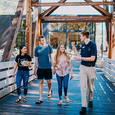 visitors on campus