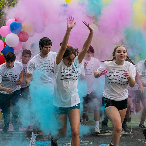 Students at Color Run event