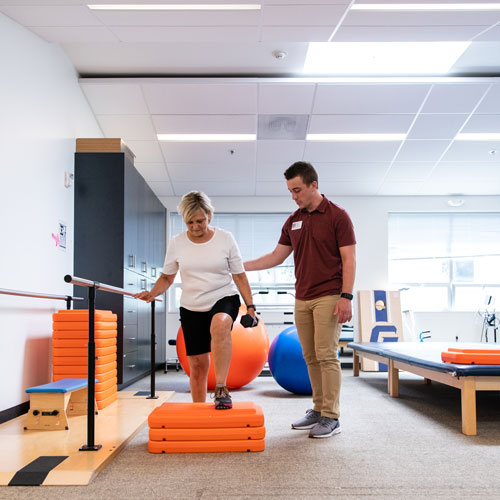 Student  assists patient 