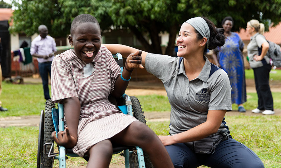 Physical Therapy students serving the people in Uganda