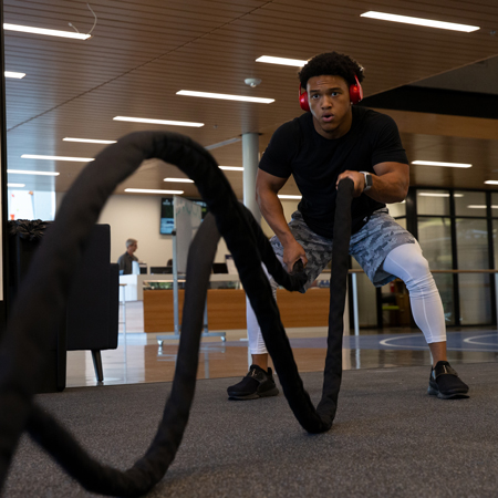 Man working out in the gym