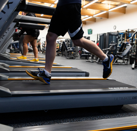 Man running in the gym